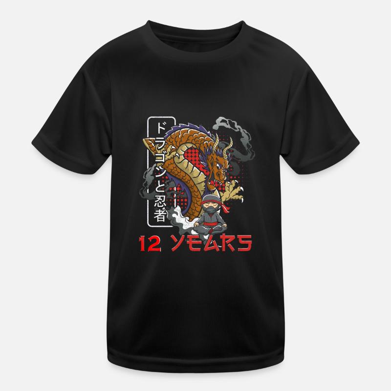 12th Birthday Boy Ninja 12 Years Ninja Costume Kids Functional T-Shirt