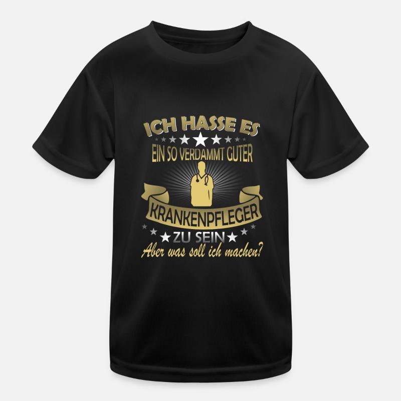 Krankenpfleger Krankenpflege Spruch Beruf Geschenk Kinder Funktions-T-Shirt