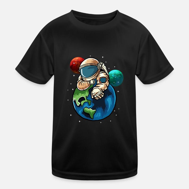 Astronaut Erde Geschenkidee Kinder Funktions-T-Shirt