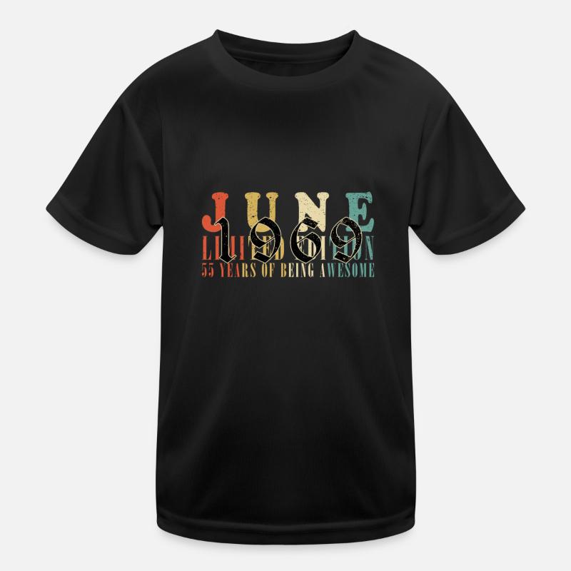 55. Geburtstag 55 Jahre Juni 1969 Kinder Funktions-T-Shirt