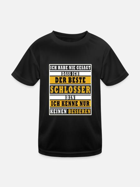 Schlosser Shirt Bester Schlosser aller Zeiten - Kinder Funktions-T-Shirt - Schwarz - Vorne