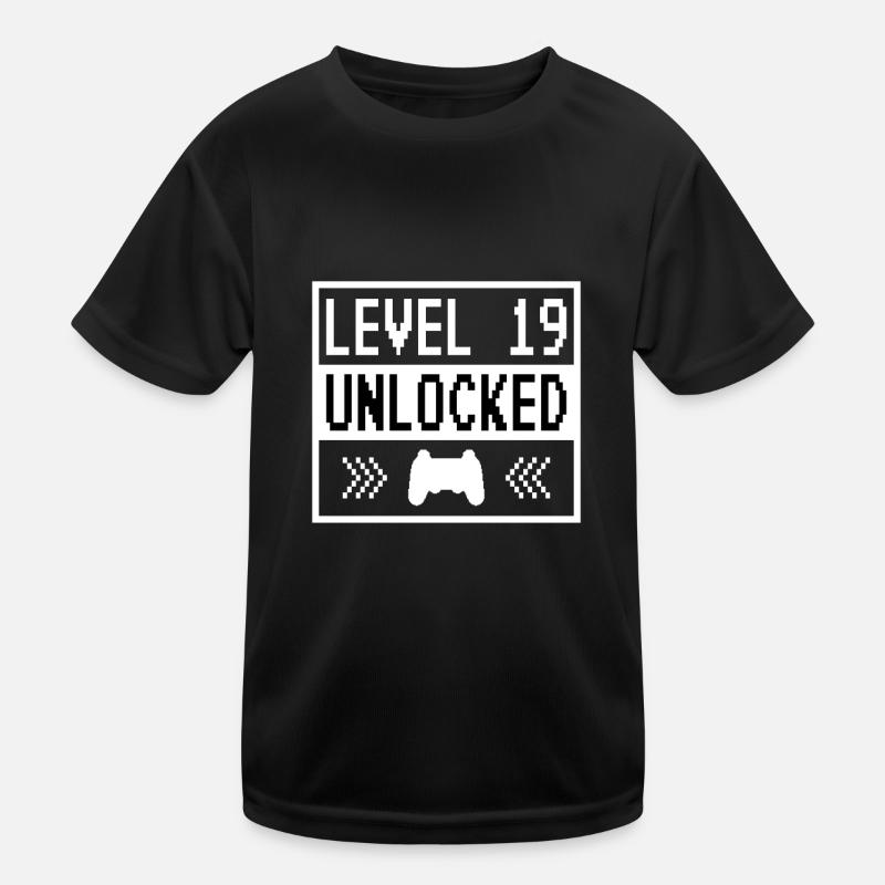 19. Geburtstag Level 19 unlocked Kinder Funktions-T-Shirt