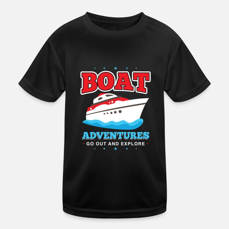 Bateau de pêche, Sortie de pêche et pêche d’aventure T-shirt sport Enfant