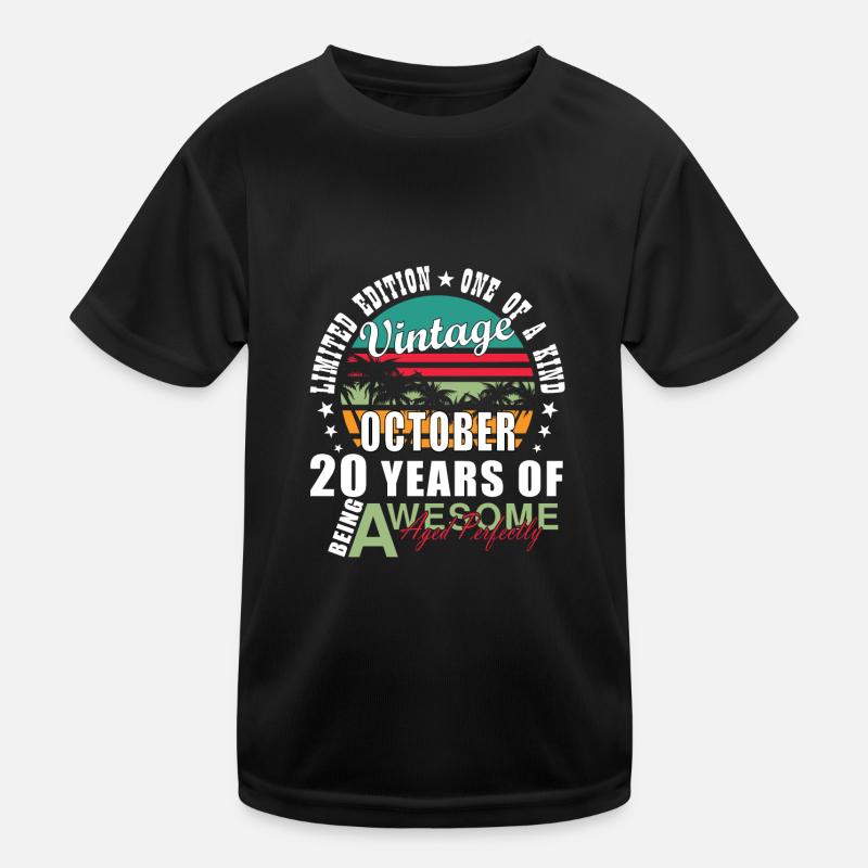 20. Geburtstag Geschenk Oktober 2004 Kinder Funktions-T-Shirt
