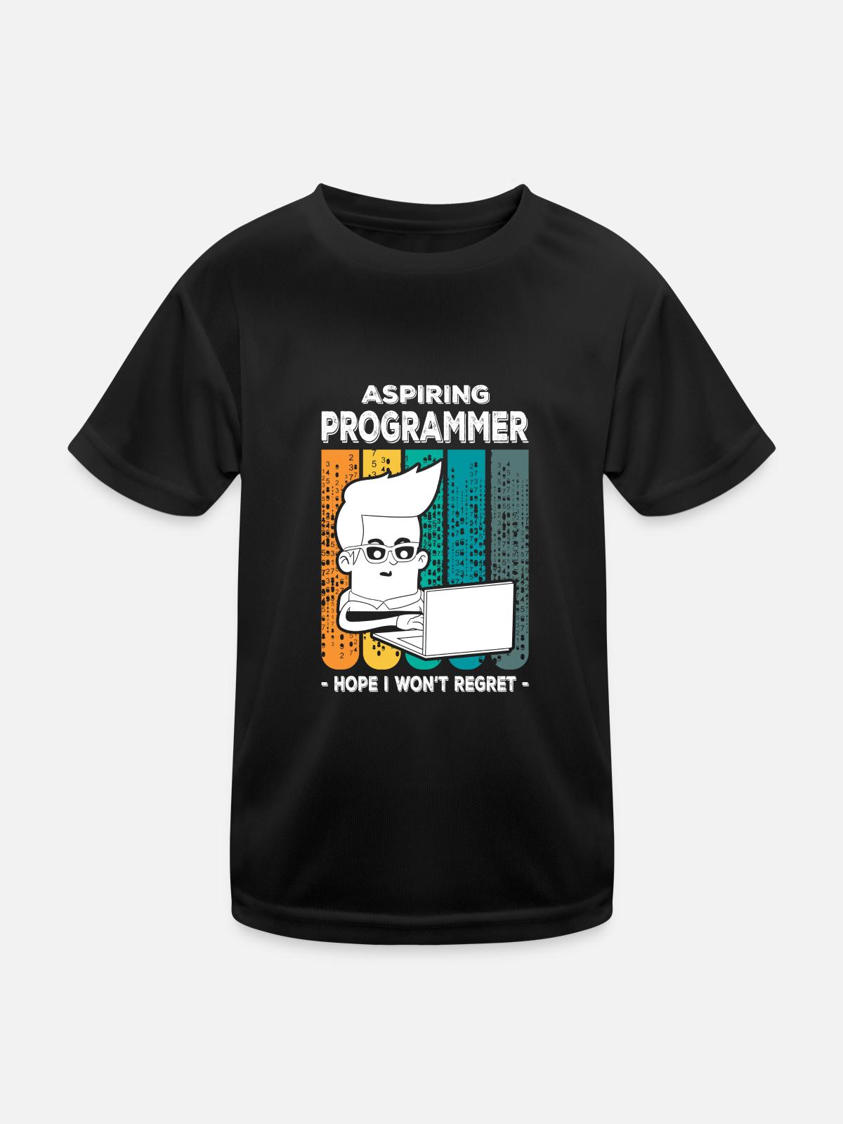Programmierer - Kinder Funktions-T-Shirt - Schwarz - Vorne