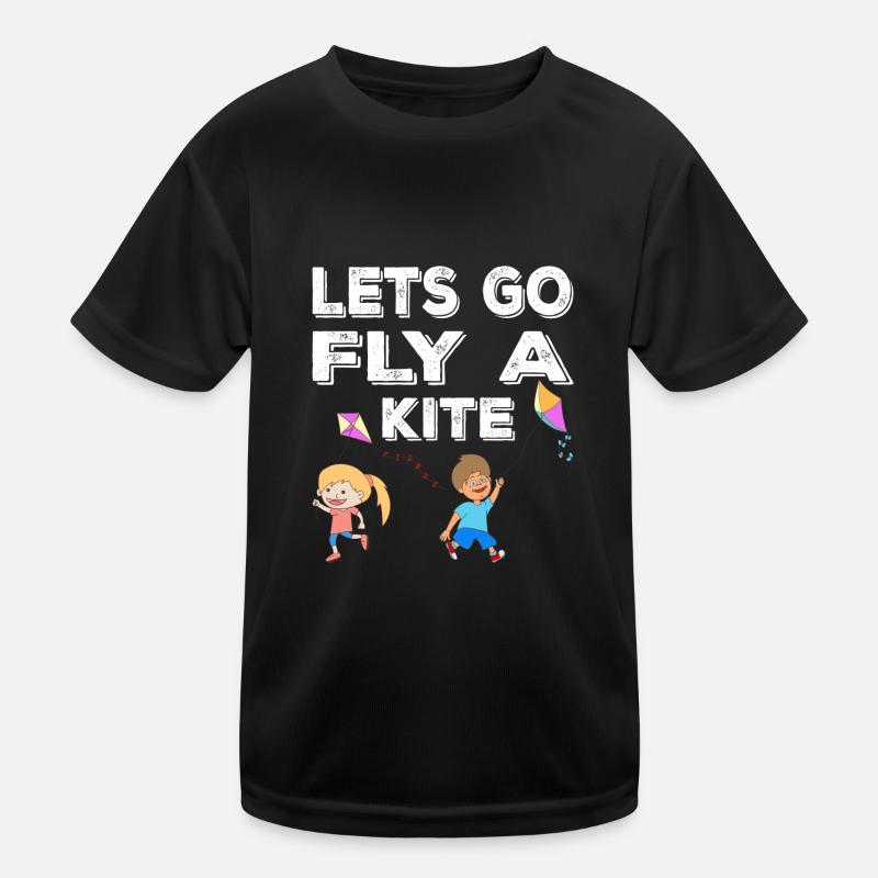 Lenkdrachen Fliegen Flugdrachen Lenkmatte Kinder Funktions-T-Shirt