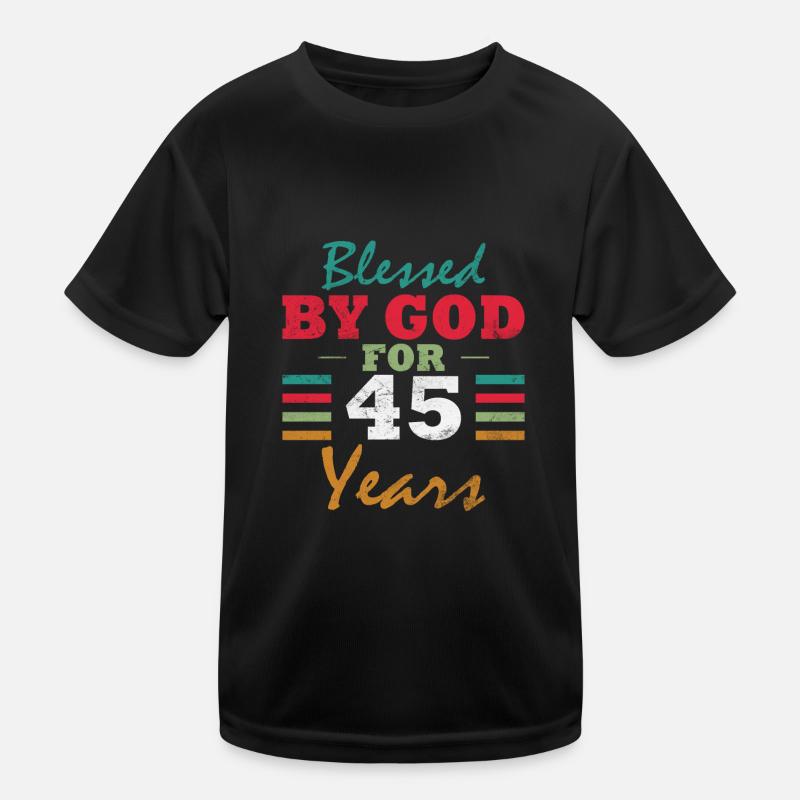 45 Geburtstag Spruch 45 Jahre Geschenk Kinder Funktions-T-Shirt