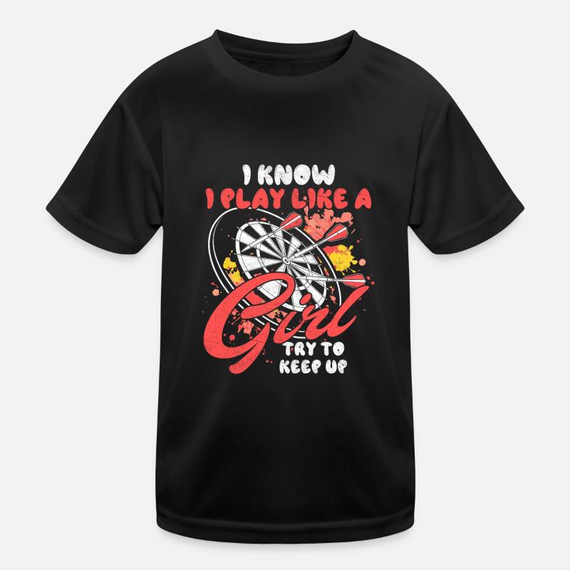 lustiger Dart Spruch Dartpfeile darten Spruch Kinder Funktions-T-Shirt
