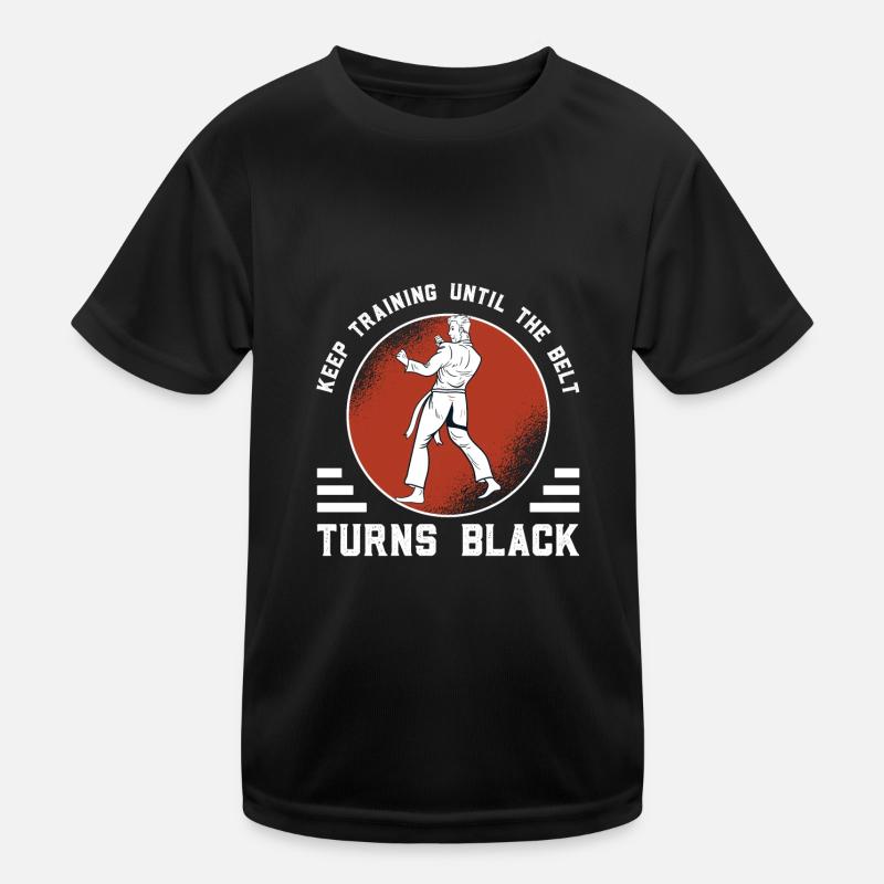 Karate Schwarzer Gürtel Kinder Funktions-T-Shirt
