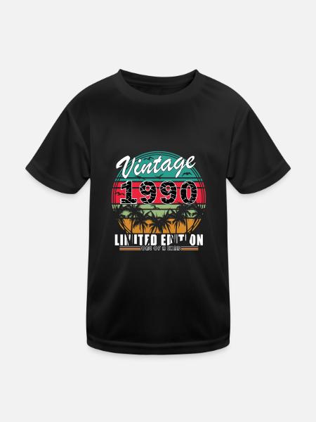 Limited Edition 1990 Birthday 1990 Birthday - Kids Functional T-Shirt - black - Front