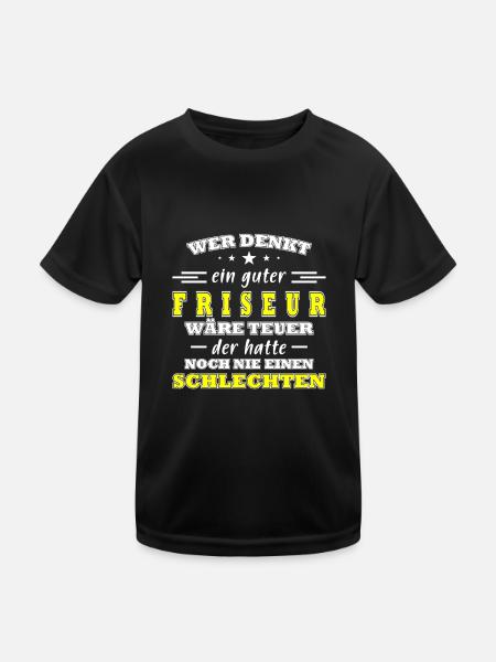 Lustiger Friseur Spruch für Friseure - Kinder Funktions-T-Shirt - Schwarz