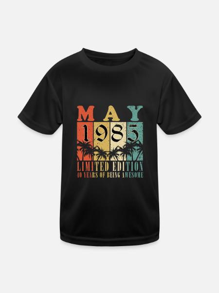 40ème Anniversaire Légende Mai Millésime 1985 - T-shirt sport Enfant - noir - Devant
