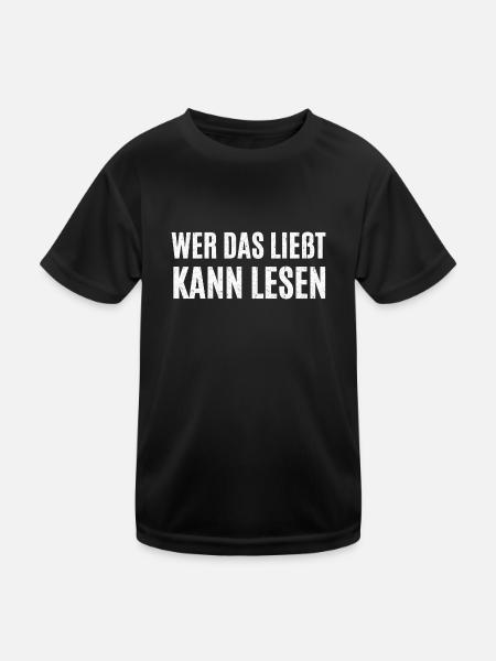 Lustiger Spruch - Kinder Funktions-T-Shirt - Schwarz - Vorne