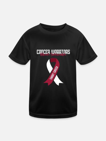 Throat cancer - Kids Functional T-Shirt - black - Front