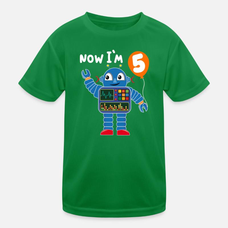 Robot 5e anniversaire T-shirt sport Enfant