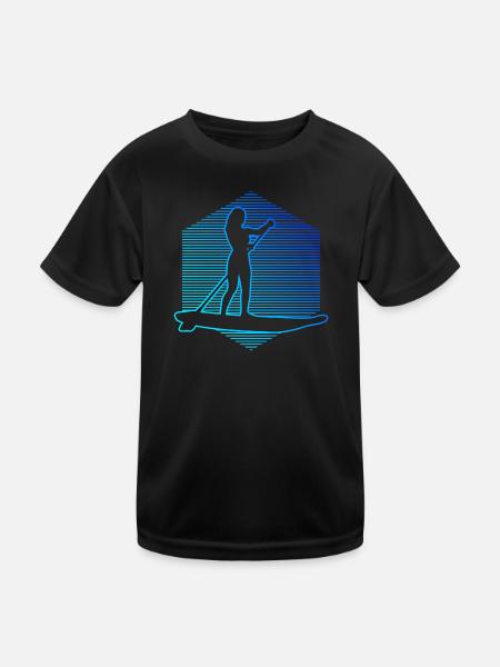 Standup Paddle Stand up Paddle Board Hommes - T-shirt sport Enfant - noir - Devant