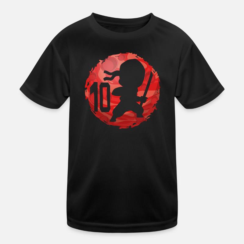 Ninja 10. Geburtstag Junge 10 Jahre alt Kinder Kinder Funktions-T-Shirt