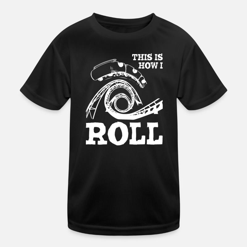 This is How I Roll Roller Coaster1 - Kids Functional T-Shirt - black