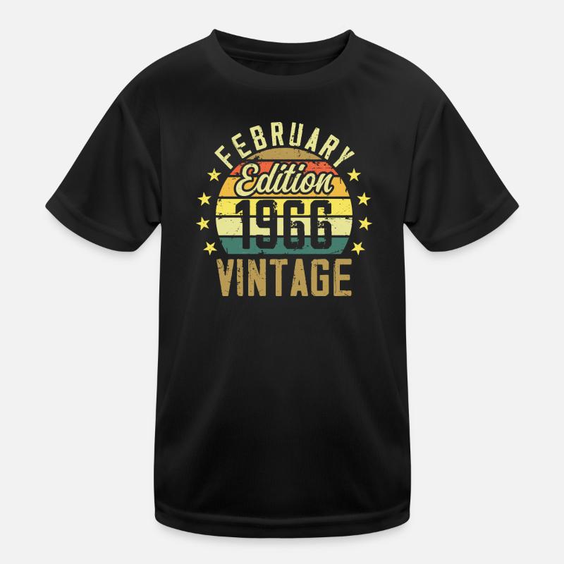 58th Birthday - February 1966 - 58th Birthday Gift Kids Functional T-Shirt