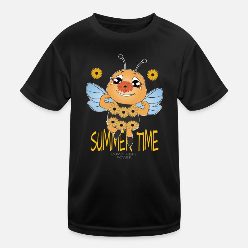 Frühling, Sommer, Hummel, Blumen, Imker Geschenk Kinder Funktions-T-Shirt