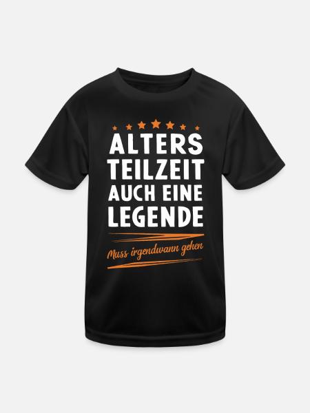 Altersteilzeit ATZ - Kinder Funktions-T-Shirt - Schwarz - Vorne