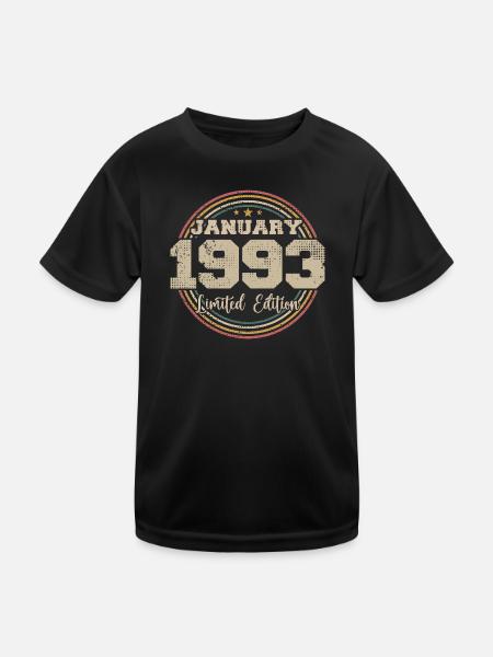 Les légendes sont nées en janvier 1993 - T-shirt sport Enfant - noir - Devant