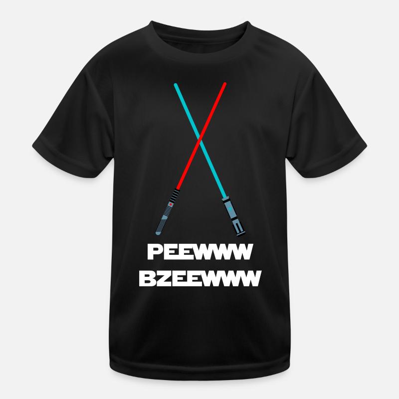 peewww bzeewww lustiges Lichtschwert Lichtschwert Design Kinder Funktions-T-Shirt