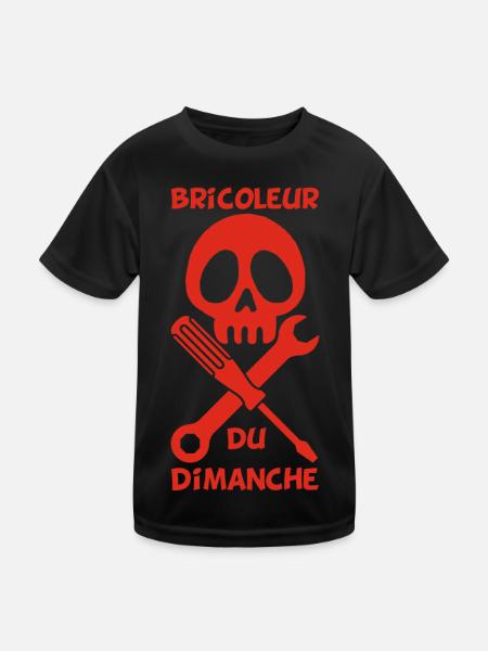 Bricoleur du dimanche (rouge) - T-shirt sport Enfant - noir - Devant