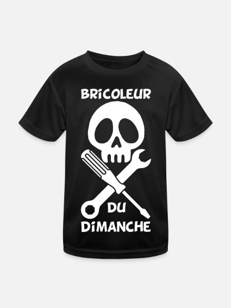 Bricoleur du dimanche (blanc) - T-shirt sport Enfant - noir - Devant
