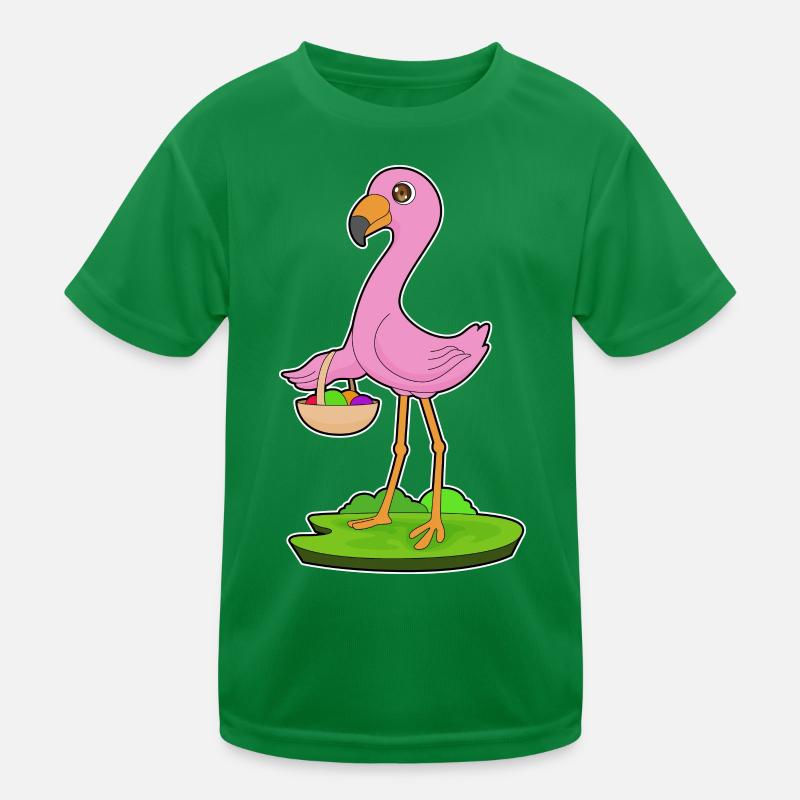 Flamingo Obstkorb Kinder Funktions-T-Shirt