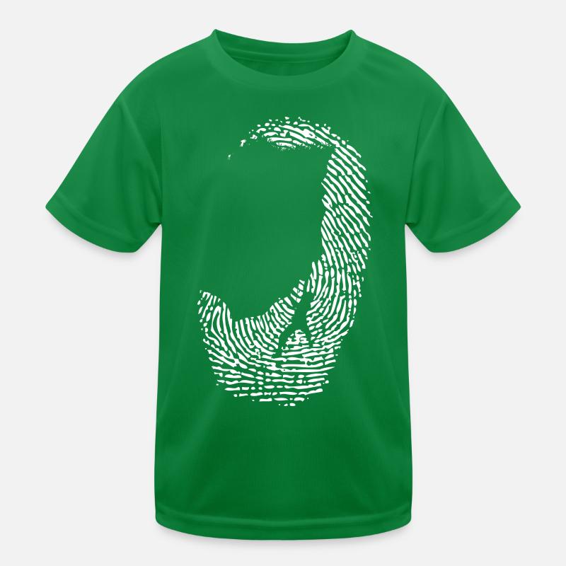Conception monochrome en cercle d’empreintes digitales T-shirt sport Enfant