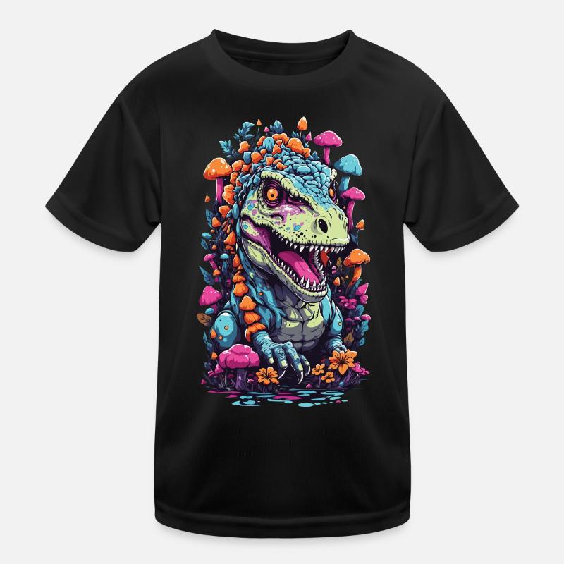 Dinosaure psychédélique champignon Weirdcore Art T-shirt sport Enfant