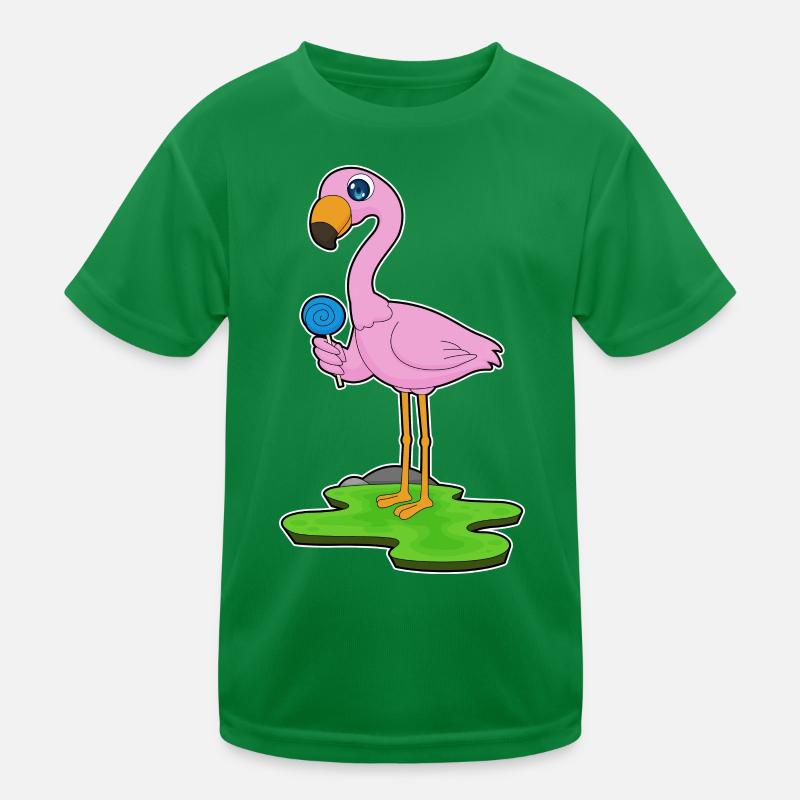 Flamingo Lutscher  Kinder Funktions-T-Shirt