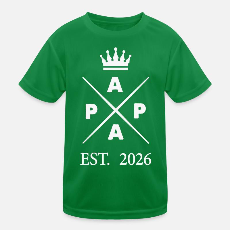 Papa est 2026 Kinder Funktions-T-Shirt