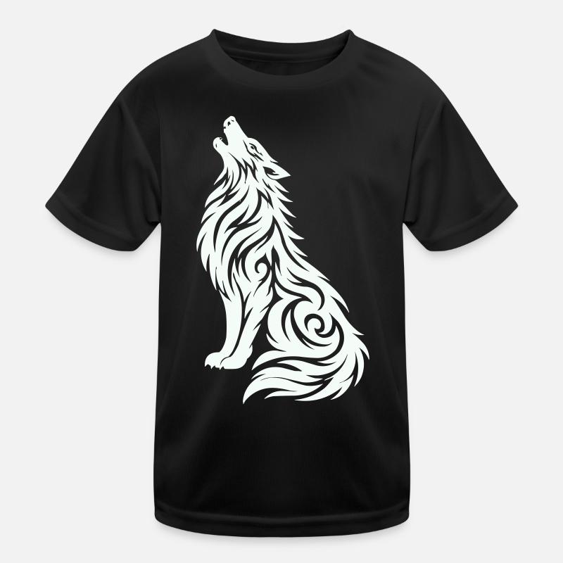 Wolf Tribal Kinder Funktions-T-Shirt