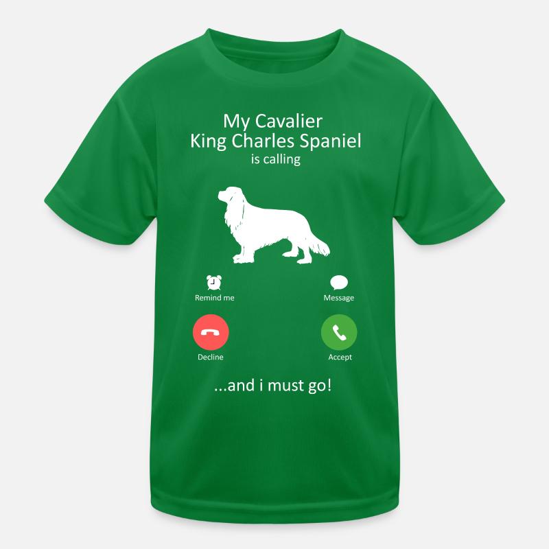 Cavalier King Charles Spaniel ruft Design Kinder Funktions-T-Shirt