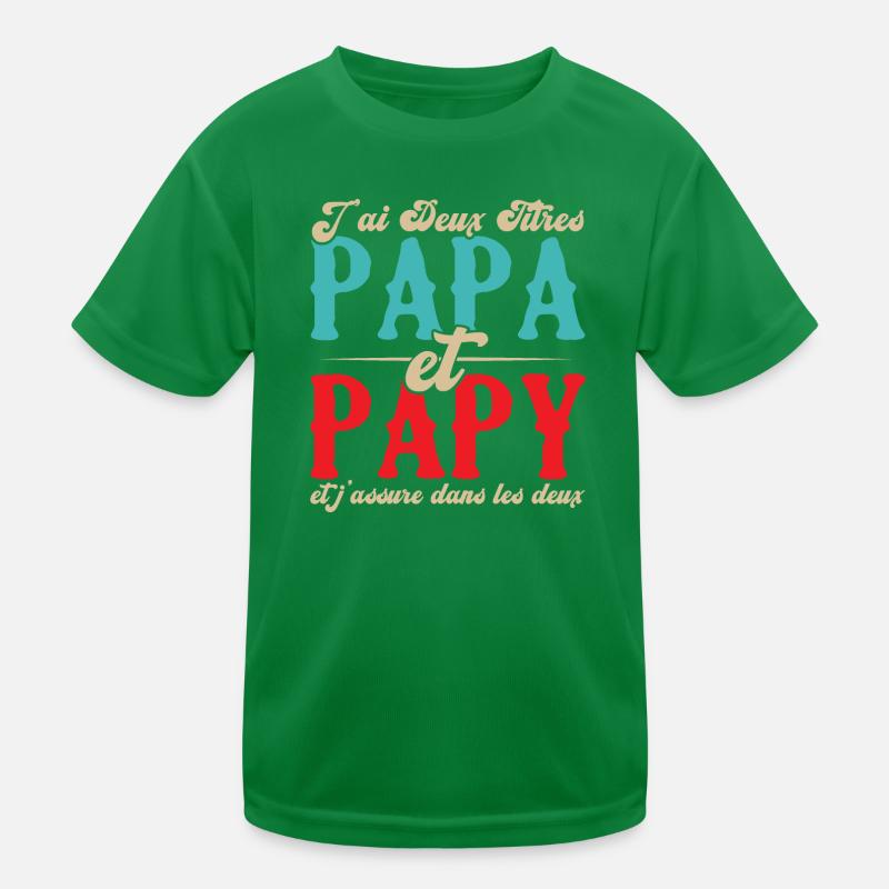 J'ai deux titres papa et papy T-shirt sport Enfant