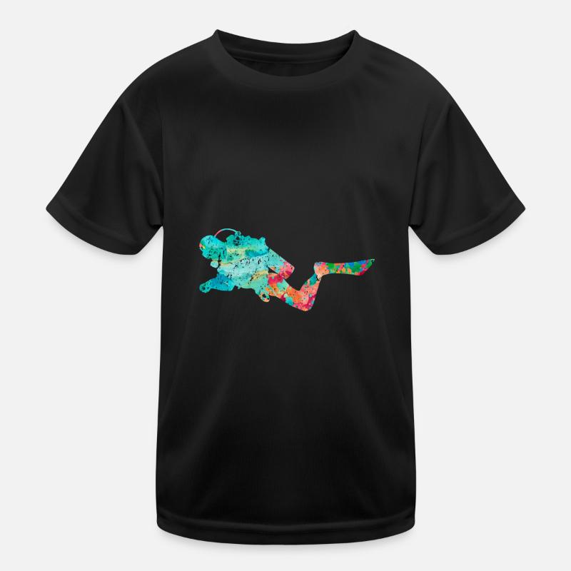 Deep Sea Divers and Divers PopArt Kids Functional T-Shirt