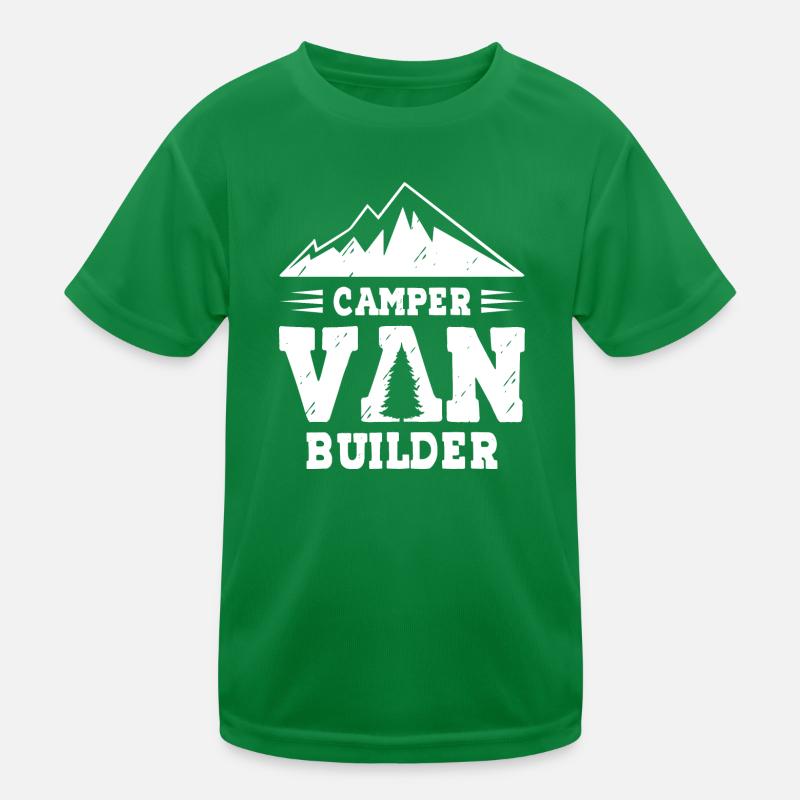 Camper Van Builder Kids Functional T-Shirt