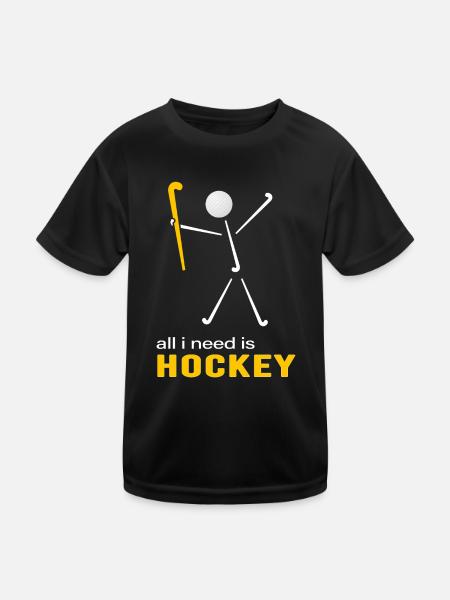 Hockey sur gazon Hockey Joueurs de hockey Saison de hockey - T-shirt sport Enfant - noir - Devant