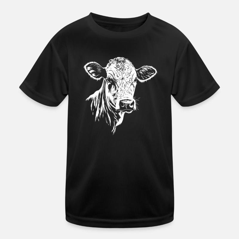 Cow Graphic Kids Functional T-Shirt