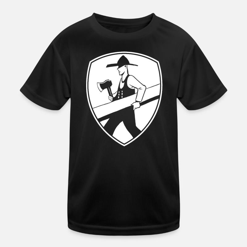 Zimmermann Wappen Kinder Funktions-T-Shirt