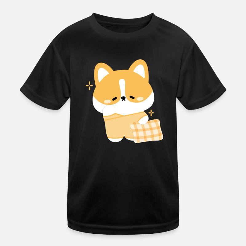 Chiot corgi endormi T-shirt sport Enfant