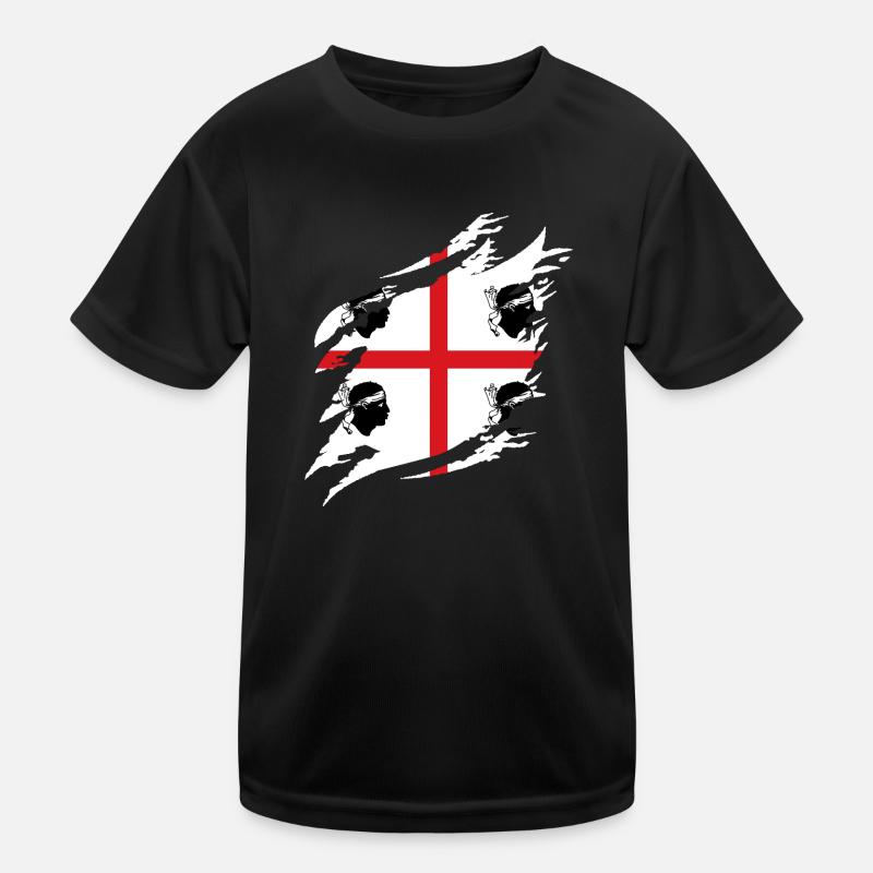 Drapeau de la Sardaigne Drapeau sarde Drapeau de la Sardaigne T-shirt sport Enfant