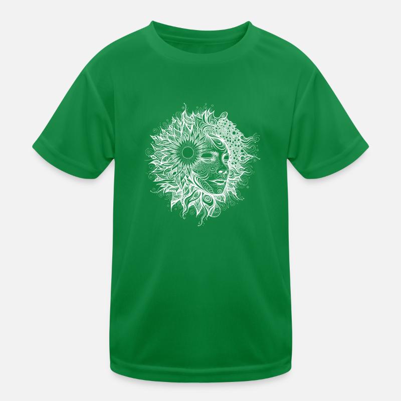 Boho Artwork, Frau mit Sonnenmuster Kinder Funktions-T-Shirt