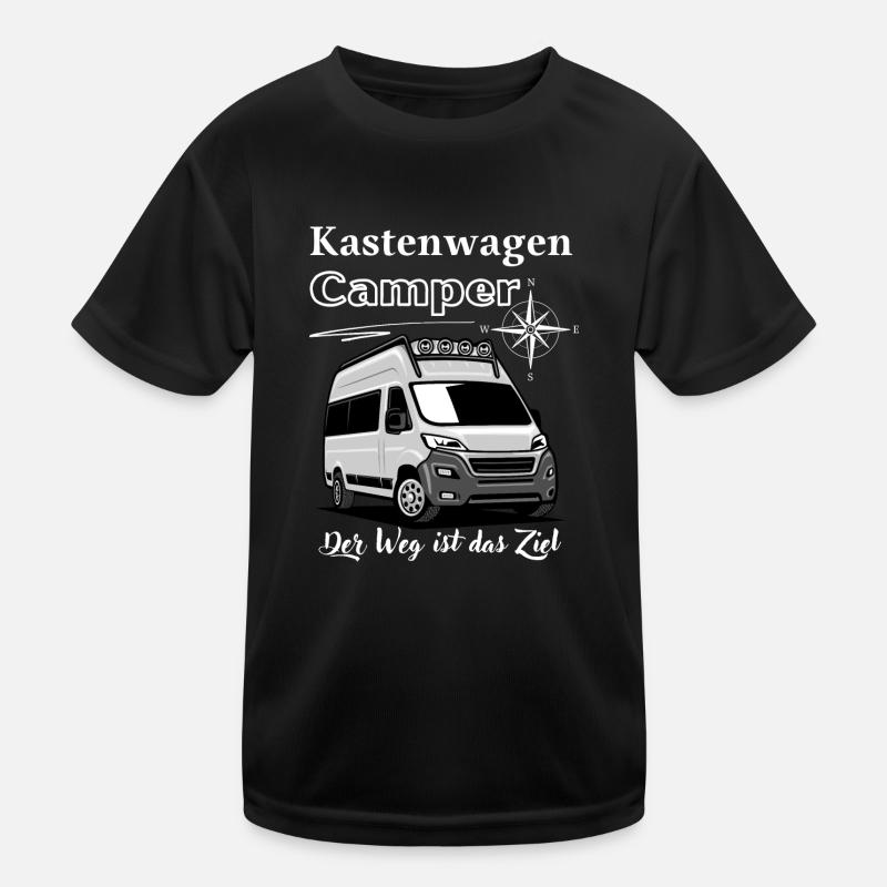 Camper-Kastenwagen Wohnmobil Spruch + Motiv Kinder Funktions-T-Shirt