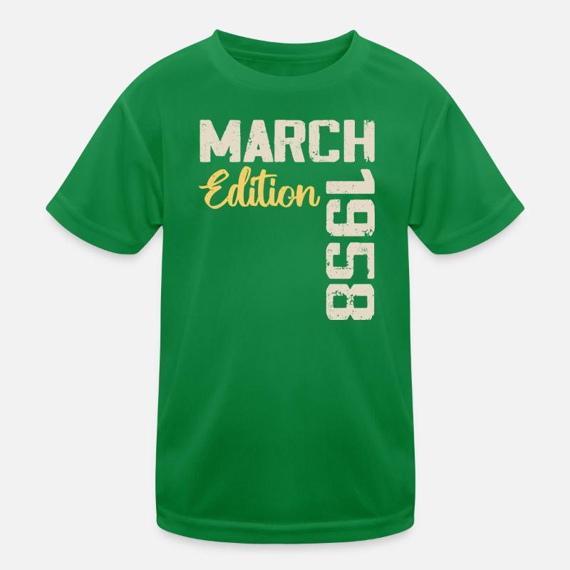 Mars 1958 Cadeau Anniversaire Mars 1958 T-shirt sport Enfant