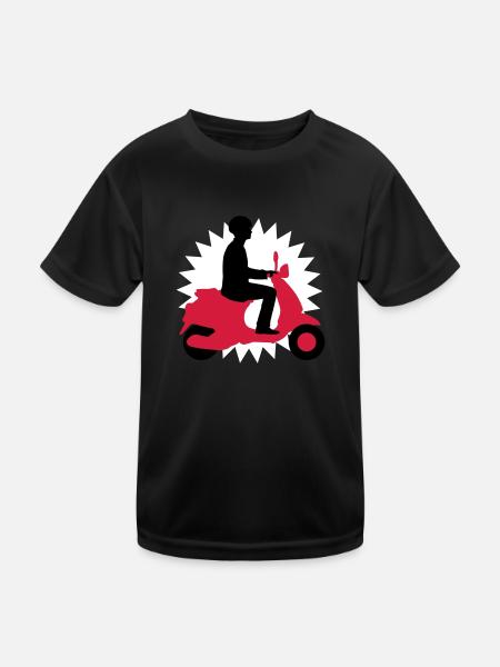vespa_3c - Kinder Funktions-T-Shirt - Schwarz