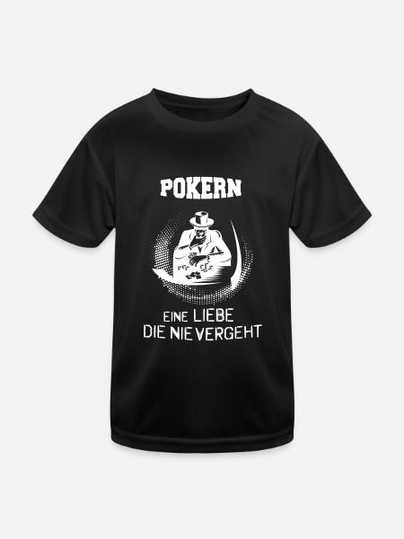 Pokern Chips Geschenk T Shirt - Kinder Funktions-T-Shirt - Schwarz