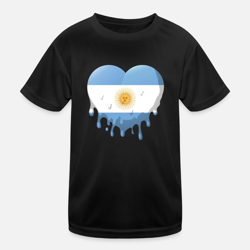 Drapeau de l’Argentine Amérique du Sud Drapeau argentin T-shirt sport Enfant